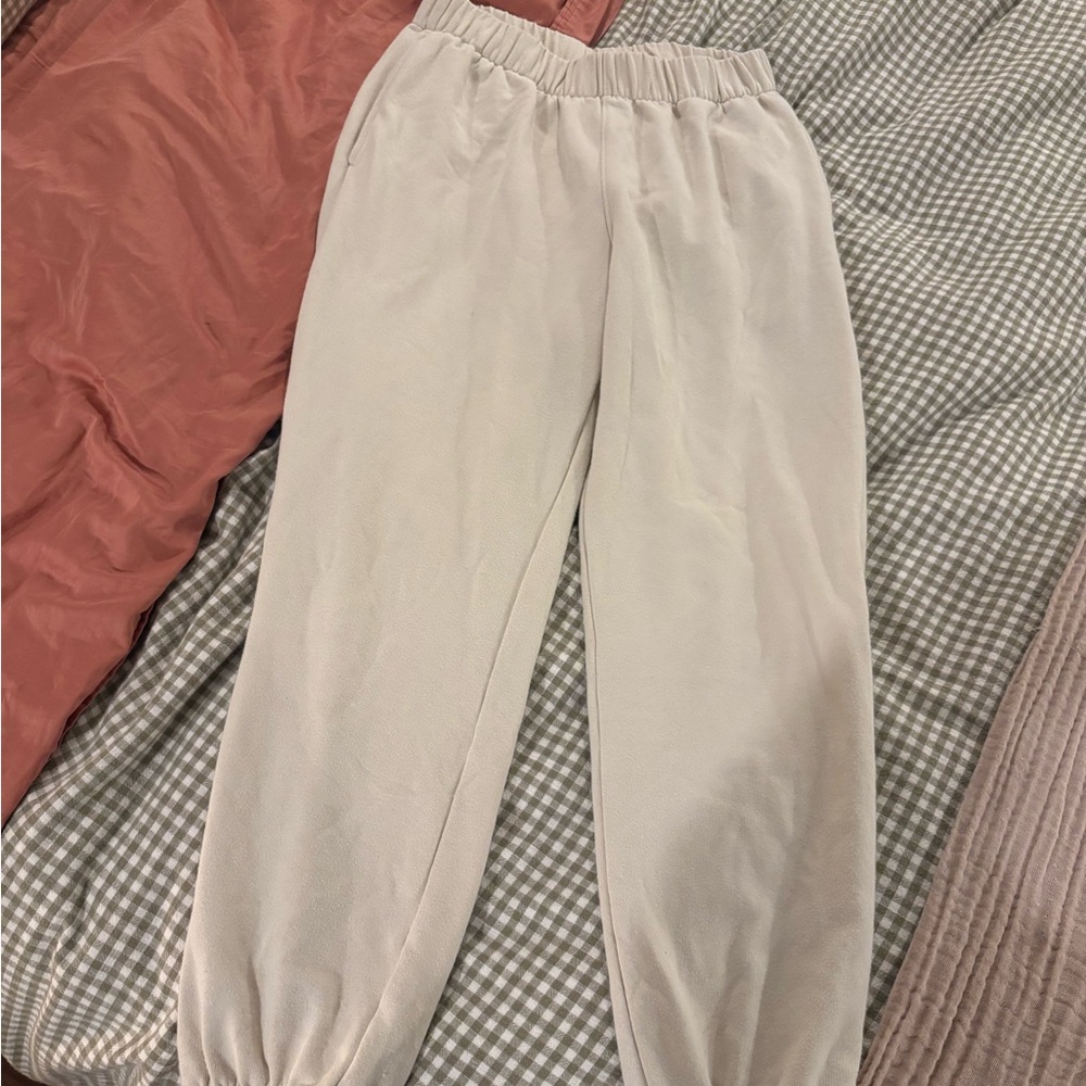 Cream Jogger Pants